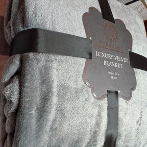 Park Lane Plush Velvet Blanket in Gray